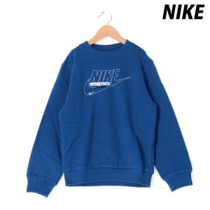 ナイキ スウェットシャツ ジュニア 上 NIKE 長袖 クルーネック 綿混 JUST DO IT トレーニングウェア FN9095 BLU アウトレット SALE セール｜takespo