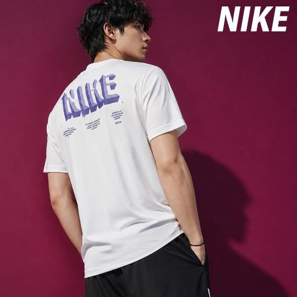 ナイキ 半袖 Tシャツ メンズ ブランド NIKE コットン100 綿100 クルーネック バックプ...