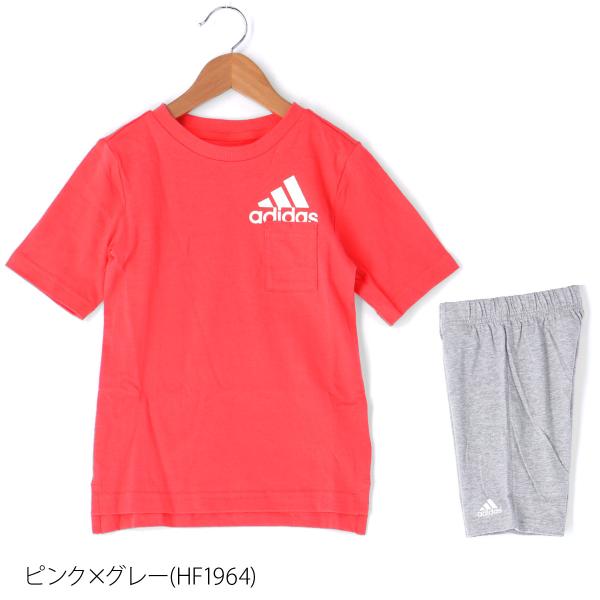 アディダス Tシャツ ハーフパンツ ジュニア 上下 ハーフ ベビー インファント オーガニックコット...