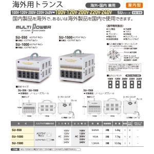 日動工業 海外用トランス SU-1500 入力...の詳細画像1