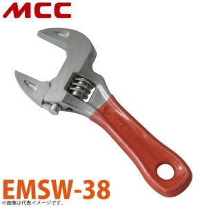 MCC エコ モンキレンチ ショートワイド EMSW-38 コンパクト 軽量 薄型｜taketop