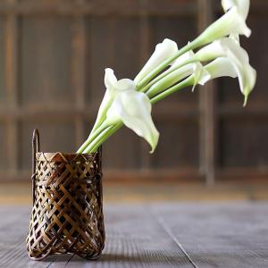 花生け　信楽焼 蹲（うずくまる）花入 掛け花活け 蹲（うずくまる）花入 信楽 香舟作（紙箱） : 茶道具 銘茶 左座園