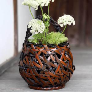 虎竹掛け花籠 すかし魚籠 : 虎斑竹専門店 竹虎 - 通販 - Yahoo