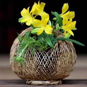 虎竹掛け花籠 すかし魚籠 : 虎斑竹専門店 竹虎 - 通販 - Yahoo