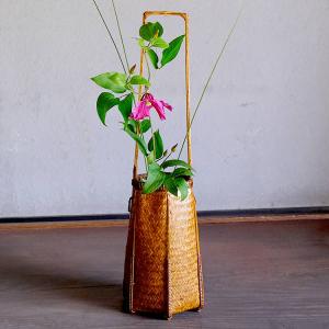 渡辺竹清作 虎竹花器 燈明（Japanese bamboo art by Chikusei Watanabe）一点限り｜taketora