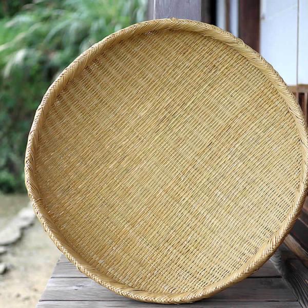 （限定）奇跡のスズ竹丸ざる（特大）60cm 丈夫でしなやか 干し野菜や梅干しざるにも使える大型 12...