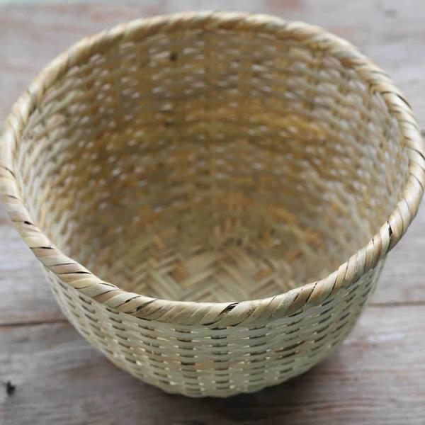 篠竹底編み足付深ざる 29cm