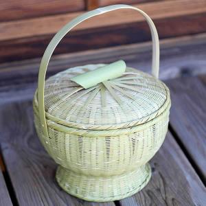 シダ編みかご（中） : 虎斑竹専門店 竹虎 - 通販 - Yahoo!ショッピング