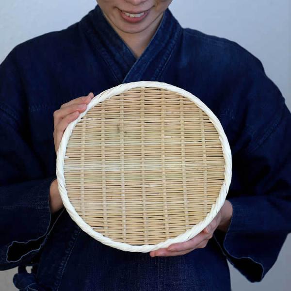 国産 丸竹ざる（小）24cm