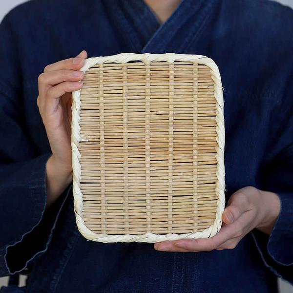 国産 角竹ざる（小）