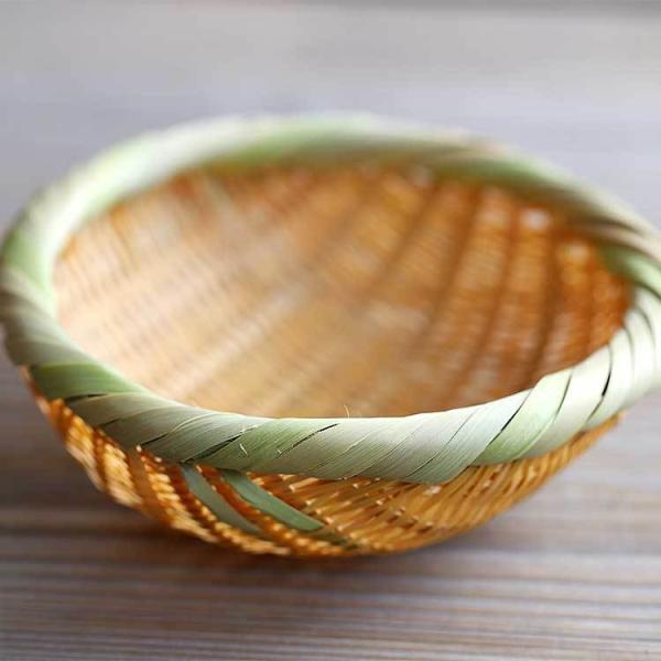 豆ざる 14cm 小さい編み込みに伝統の技がギュッと濃縮これはレアな逸品、