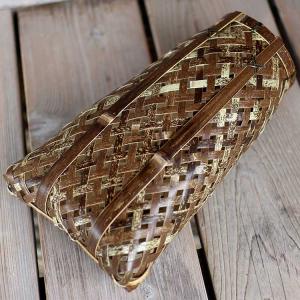 魚籠　レトロ　アンティーク 2個セット 竹ビク 小型 竹魚籠 レトロ アンティーク [TI] : エナドット