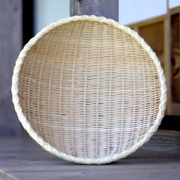 深竹ざる（亀ざる）籐返し巻縁 小 40cm