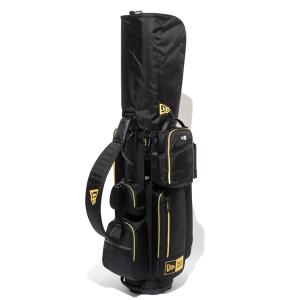 ニューエラ ゴルフ キャディバッグ メンズ キャディーバッグ ベーシックポーチ付き フードカバー 9型 48インチ 約4.2kg NEW ERA 黒 ブラック 11404388