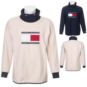 芸能人愛用 トミーヒルフィガー ゴルフ スウェット 長袖 メンズ ハイネックスウェット ゴルフウェア ハイネック Tommy Hilfiger Golf 紺 アイボリー 秋 冬 春 Thma179 メンズウェア