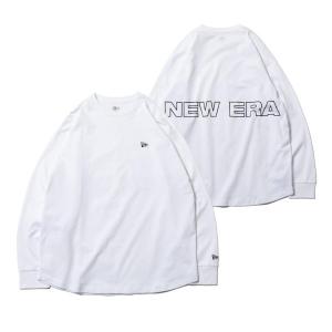 ニューエラ Tシャツ 長袖 シャツ メンズ オーバーサイズ ロゴ 無地 白 ホワイト WHITE NEW ERA ブランド 12855379 春 夏 秋 冬 オールシーズン