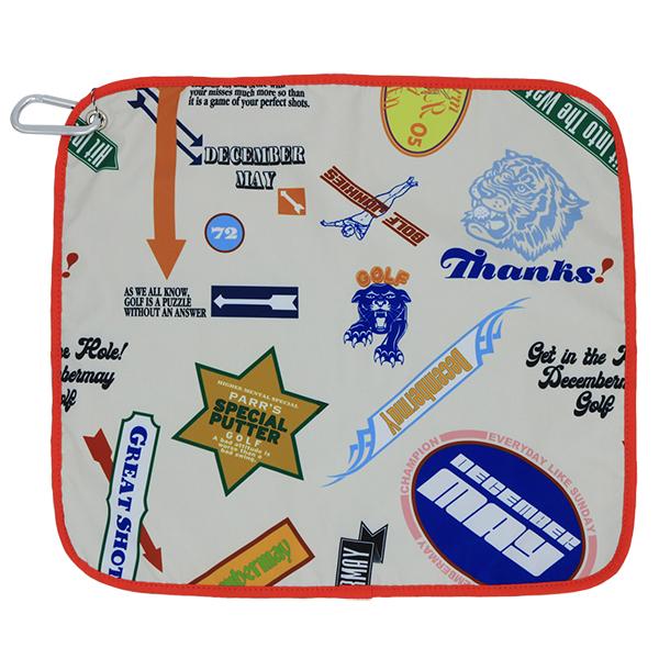 ディセンバーメイ ゴルフ クラブ タオル カートタオル ゴルフタオル カラビナ付き ワッフルタオル ...