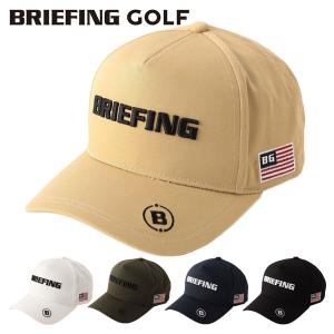 ブリーフィング ゴルフ キャップ メンズ 帽子 5パネル サイズ調節 ベルクロ ゴルフキャップ 刺繍 白 紺 黒 ベージュ オリーブ BRG223M59 BRIEFING GOLF