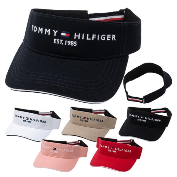 トミーヒルフィガー ゴルフ サンバイザー メンズ レディース 帽子 バイザー ロゴ ゴルフバイザー ...