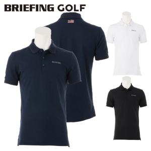 ブリーフィング ゴルフ ポロシャツ メンズ シャツ 半袖 接触冷感 吸水速乾 ストレッチ 鹿の子 ゴルフウェア ブランド 無地 ロゴ BRIEFING BRG241M80