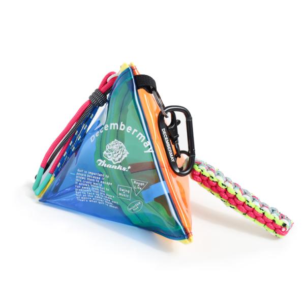 ディセンバーメイ ゴルフ ボールポーチ メンズ レディース カラビナ トライアングルポーチ ボールケ...