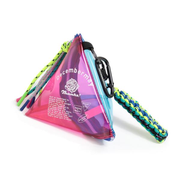 ディセンバーメイ ゴルフ ボールポーチ メンズ レディース カラビナ トライアングルポーチ ボールケ...