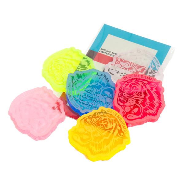 ディセンバーメイ ゴルフ マーカー クリスタルマーカー 透明 Tron コラボ タイガー 虎 動物 ...