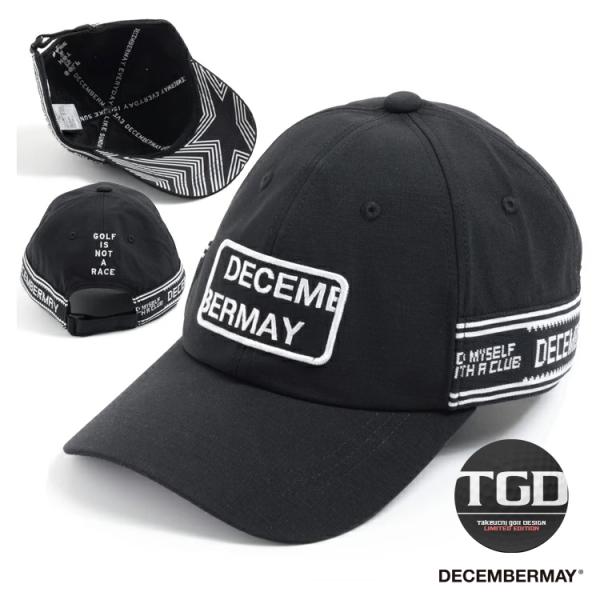 ディセンバーメイ ゴルフ キャップ メンズ レディース 限定 帽子 無地 星柄 フリーサイズ ゴルフ...