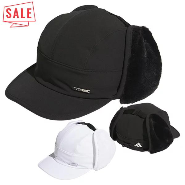 アディダス ゴルフ キャップ レディース 帽子 ウォームキャップ 中わた 撥水 保温 イヤーフラップ...