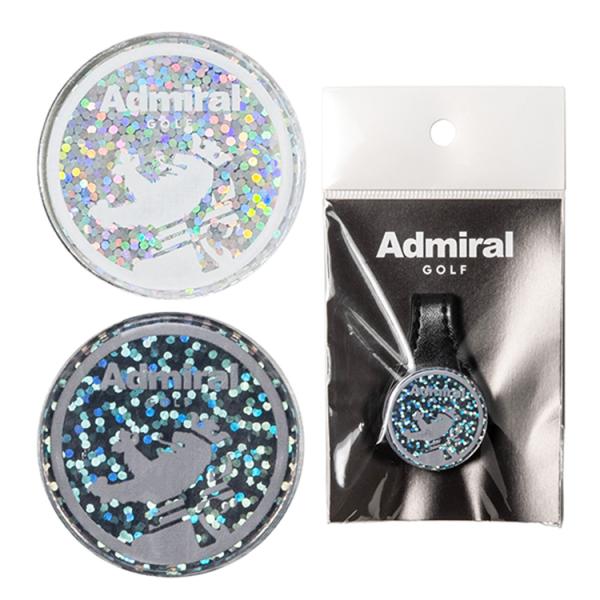 アドミラルゴルフ マーカー メンズ レディース ロゴ メタル アクリル クリップマーカー ゴルフマー...