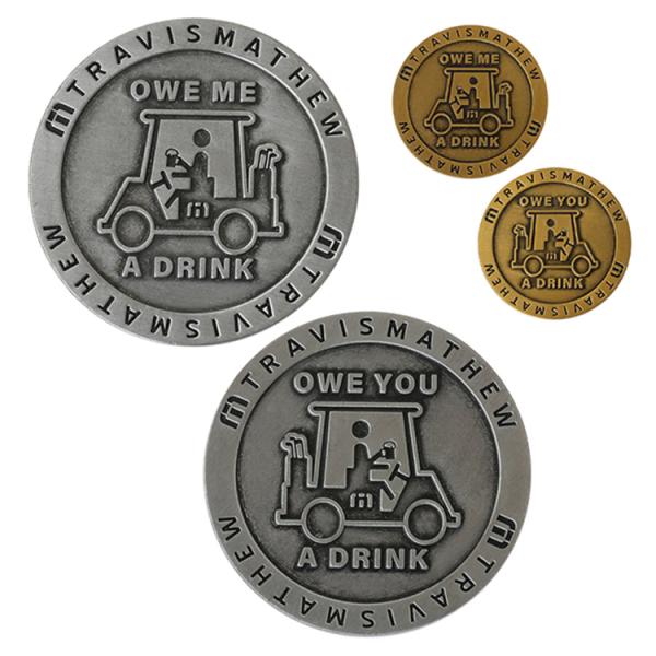 トラヴィスマシュー ゴルフ コインマーカー メンズ レディース マーカー メタルボディ ゴルフマーカ...