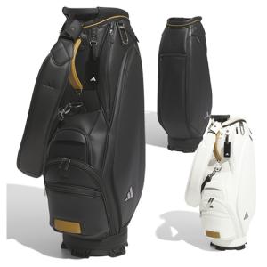 adidas キャディバッグ ブラック/グレー アディダス ゴルフ 8.5型 軽量 ロゴ スタンド キャディーバッグ