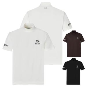 WAAC ゴルフ ワック ロゴエンボス起毛ジャカード長袖モックネック