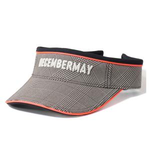 ディセンバーメイ ゴルフ サンバイザー メンズ レディース 帽子 フリーサイズ サイズ調整 グレンチェック 立体ロゴ 秋冬 ゴルフキャップ ゴルフウェア ブランド DECEMBERMAY 3-999-5125 ディセンバーメイ ゴルフ サンバイザー メンズ レディース 帽子