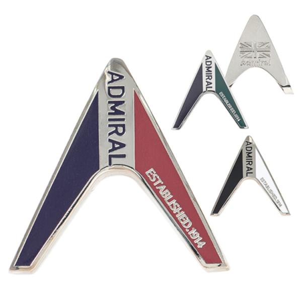 アドミラルゴルフ マーカー メンズ レディース キャップマーカー メタル V字 ゴルフマーカー ブラ...