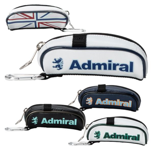 アドミラルゴルフ ボールポーチ メンズ レディース ボールケース 3個収納 カラビナ ゴルフポーチ ...