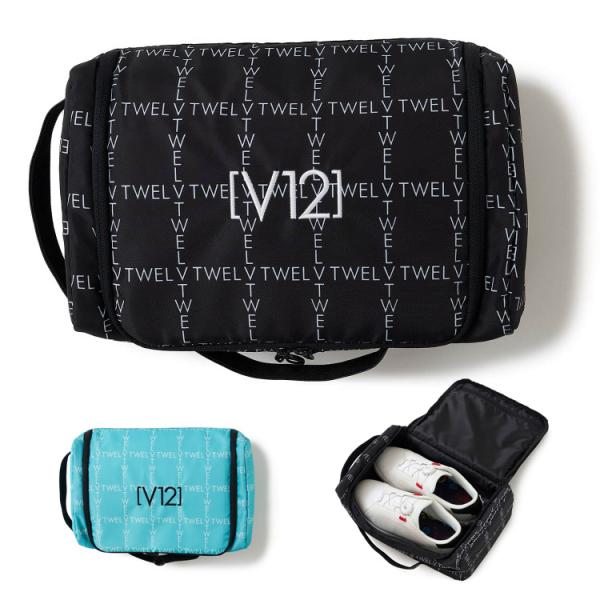 V12 ゴルフ シューズケース メンズ レディース バッグ ボックス型 シューズバッグ ゴルフバッグ...