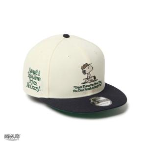 ニューエラ ゴルフ キャップ コラボ メンズ レディース 帽子 ピーナッツ スヌーピー 9FIFTY 14682544 NEW ERA ブランド 無地 シール フラットバイザー