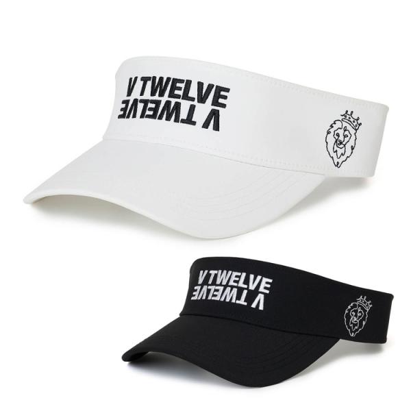 V12 ゴルフ バイザー メンズ レディース サンバイザー 帽子 フリーサイズ 軽量 汗止め 無地 ...