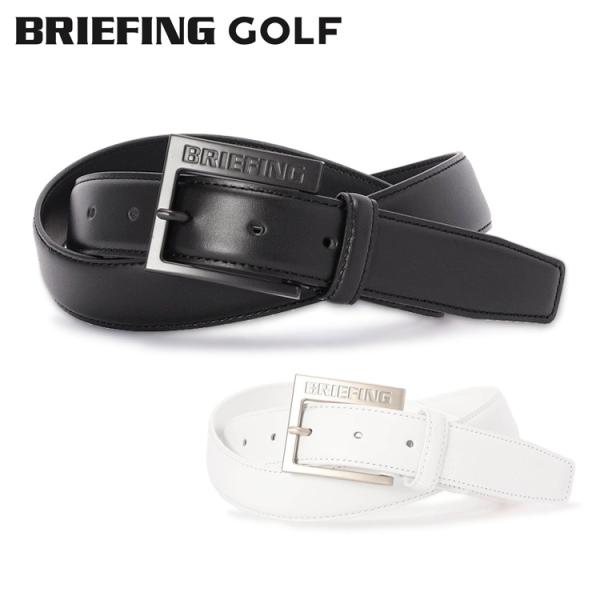 ブリーフィング ゴルフ ベルト メンズ ロゴ レザー 牛革 シンプル ゴルフウェア ゴルフアクセサリ...