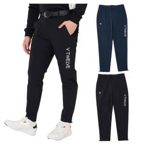 V12 ゴルフ パンツ メンズ ロングパンツ ストレッチ 撥水 ウエストゴム