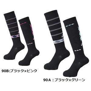 アシックス バレーボール ソックス レディース 2足組 黒 21~23 送料無料可