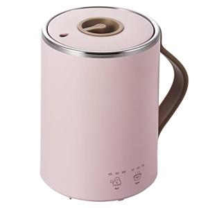エレコム マグカップ型電気なべ 電気ケトル COOK MUG クックマグ 350mL 【 湯沸かし 煮込み 温度調節 タイマー 保温 】 ケーブル長 1m ピンク HAC-EP01PN