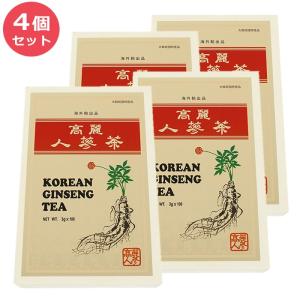 送料無料 コリアワールドトレーディング 高麗人参茶 3g×100包×4個セット 粉末分包タイプ KOREAN GINSENG TEA 大韓民国特産品
