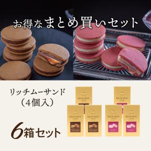 【第２弾！3/31まで】リッチムーサンド４個入 お得な6箱セット まとめ買い 竹沢製茶 ギフト 人気 お土産 誕生日 手土産  焼き菓子 スイーツ ご褒美