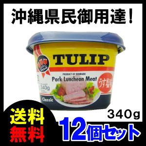 チューリップポーク エコパック340g 72缶 3ケース うす塩味 ポーク