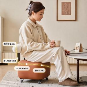 キャスター付きスツール 背もたれ付き 低床タイ...の詳細画像2