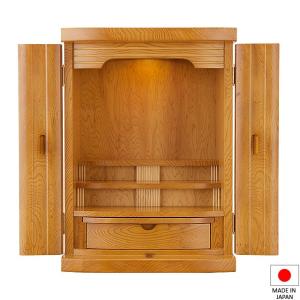 仏壇屋 滝田商店 仏壇 モダンミニ仏壇 六角 ダーク 20号 高さ60cm×巾