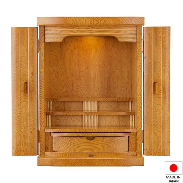 仏壇 モダンミニ仏壇 小雪 屋久杉 上置き型 16号（ミニ 家具調仏壇） 国産(日本製)