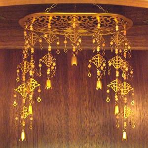 仏壇屋 滝田商店 六角吊り灯篭 イブシ 豆(一対) : 仏壇・仏具販売-仏壇